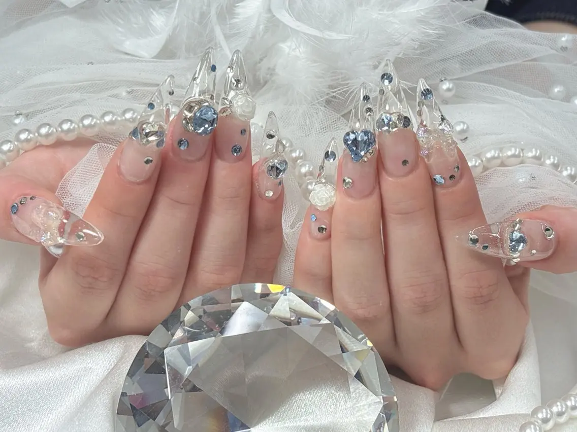 ネイル クリアネイル ハンドネイル bijou nails 舞のネイルデザイン