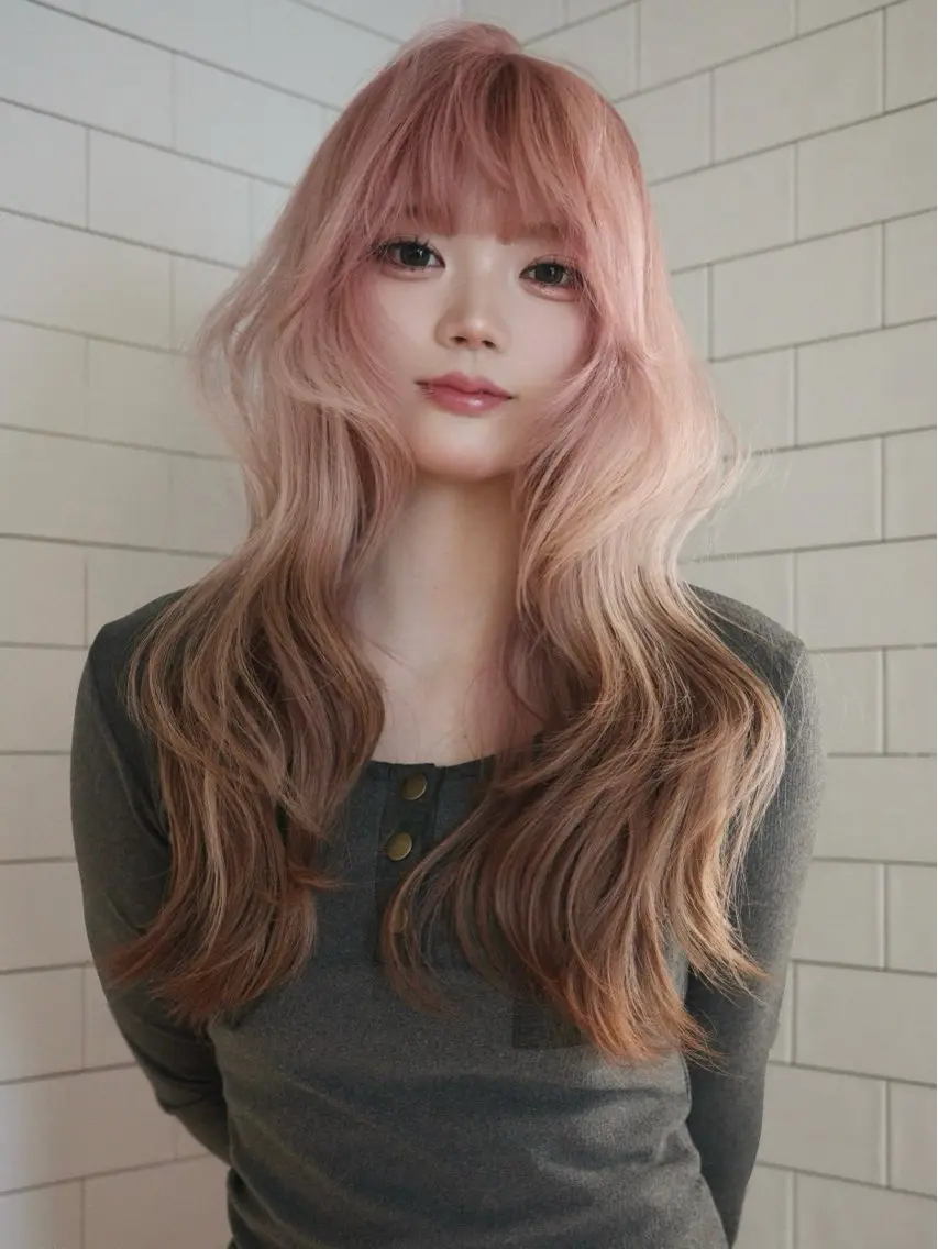 【巻いても可愛いレイヤーに】似合わせカット+透明感カラー+最新ケアトリートメント＊ワインレッド、オリーブが人気🌿の写真