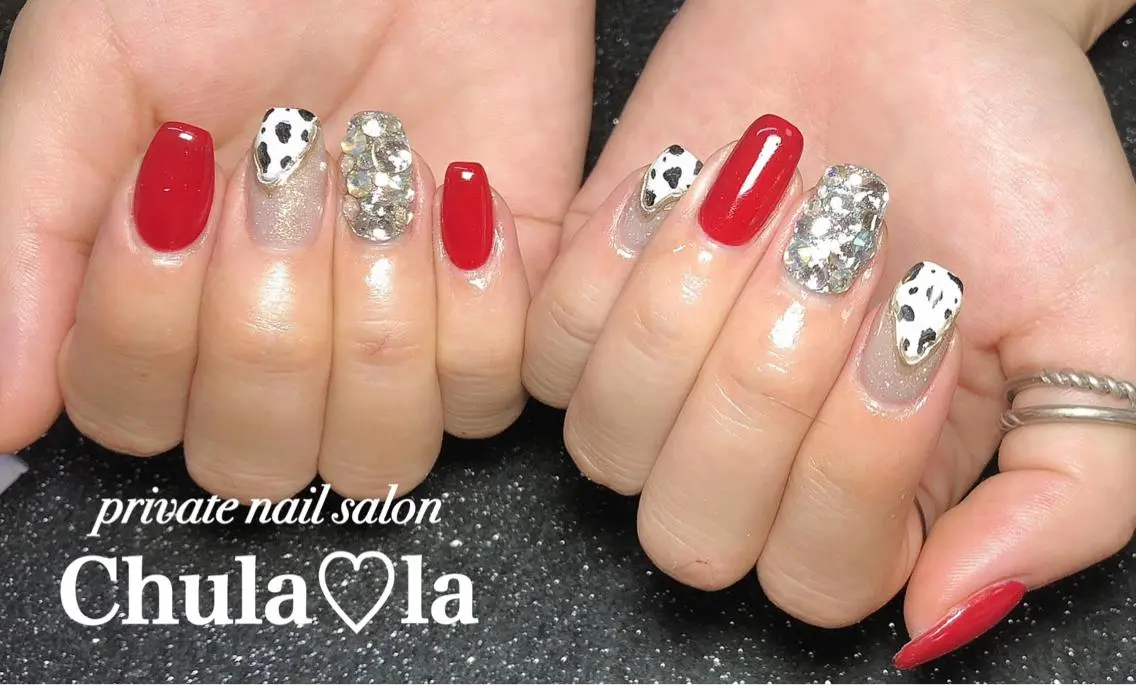 ネイル ストーンネイル ハンドネイル Chula♡la 豊見城市高安のネイルデザイン