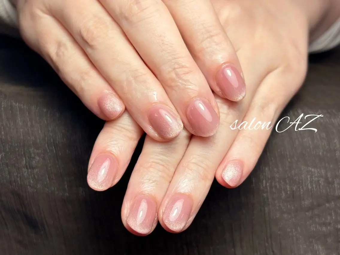 ネイル 桜ネイル 長さ出し フットネイル フレンチネイル ジェルネイル salon AZのネイルデザイン