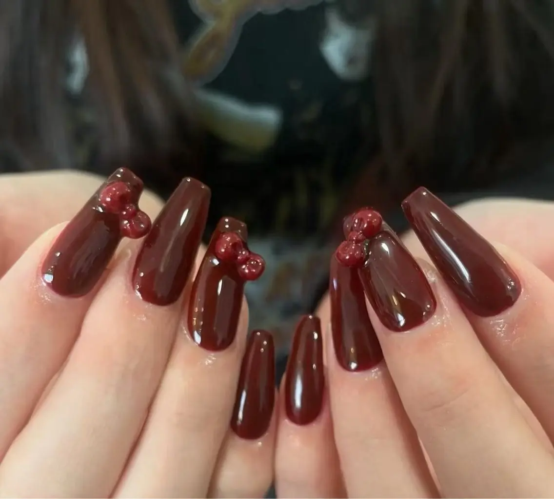 ネイル フラワーネイル フレンチネイル ジェルネイル ガラスフレンチ ハート ハンドネイル BabyYouMi nailのネイルデザイン