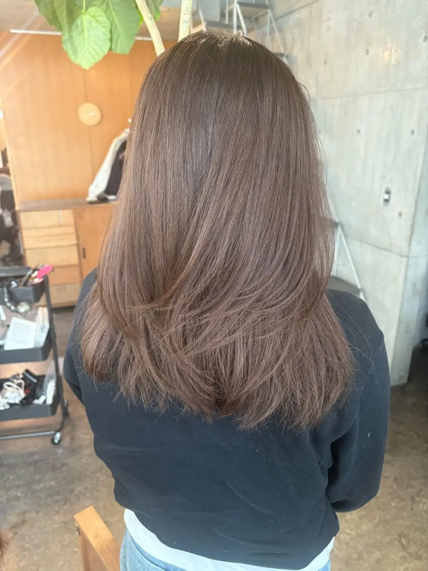 セミロング カット ヘアカラー トリートメント モリモト サナのヘアスタイル