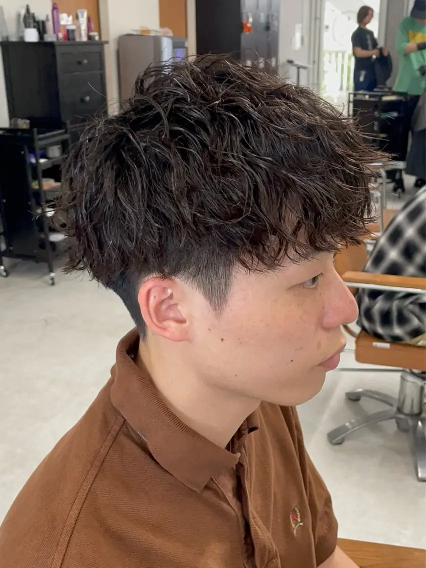 パーマ メンズ カット パーマ トリートメント ヘアセット メンズモテパーマ💙 fuwaのヘアスタイル