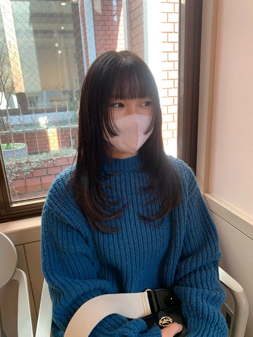セミロング 顔周りカット レイヤーカット rio .のヘアスタイル