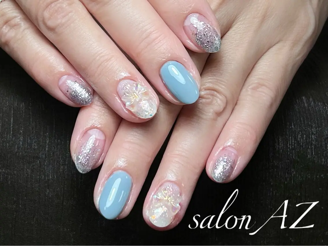 ネイル アートネイル フレンチネイル マグネットネイル ニュアンスネイル オフィスネイル ハンドネイル salon AZのネイルデザイン