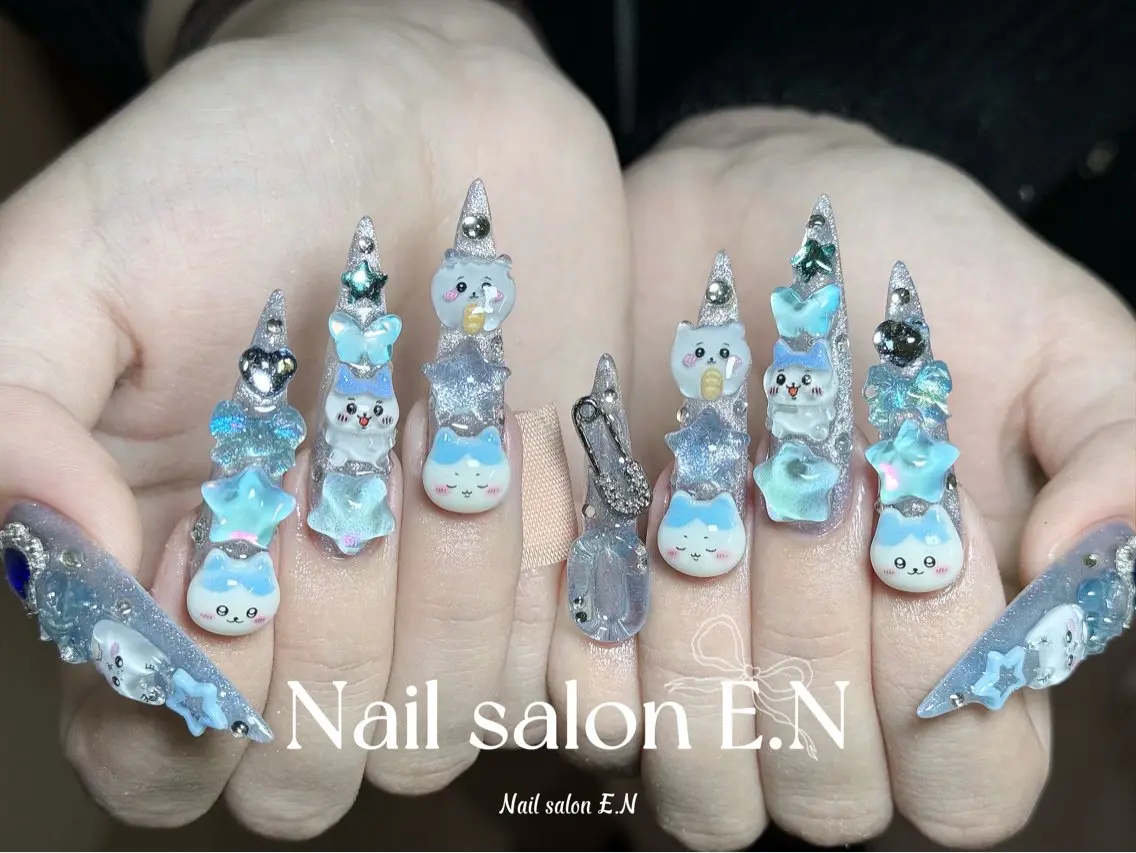 ネイル アートネイル オーロラネイル ブラウン クリアネイル 長さ出し ハンドネイル E.N🦋 長さ出し/持ち込みのネイルデザイン
