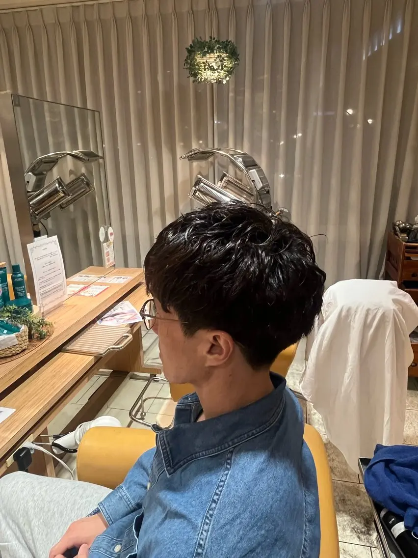 ショート 颯/ピンパーマ/ウル フ/カットモデル募集のヘアスタイル
