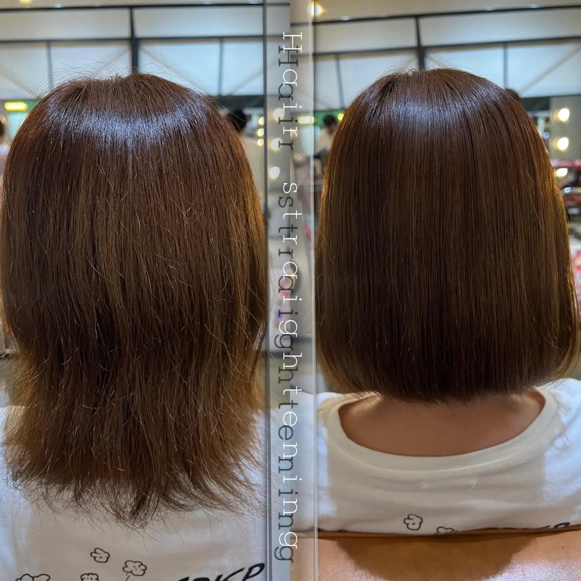ミディアム カット 縮毛矯正 トリートメント 髪質改善ストレート Kantaのヘアスタイル