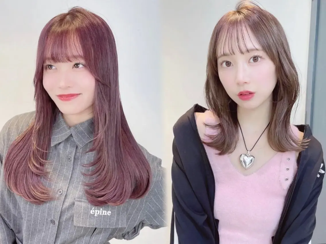 ミディアム レイヤーカット カット まつパ/暖色カラー/ 藤枝/🎀みゆ💖のヘアスタイル