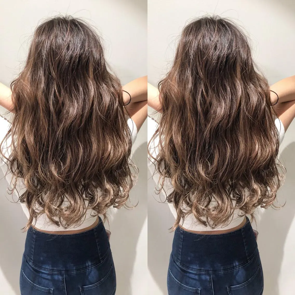 ロング カラー ブリーチ グラデーションカラー ハイライトカラー イルミナカラー ブリーチなしカラー 似合わせカット/ レイヤーカット/新谷のヘアスタイル