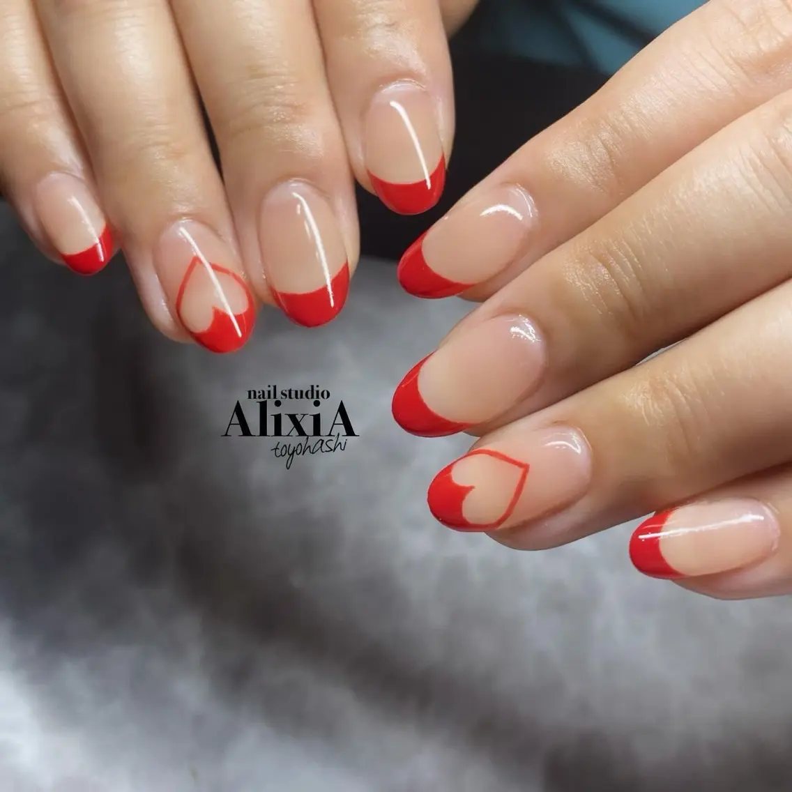 ネイル アートネイル フレンチネイル ハンドネイル AlixiA ゆみのネイルデザイン