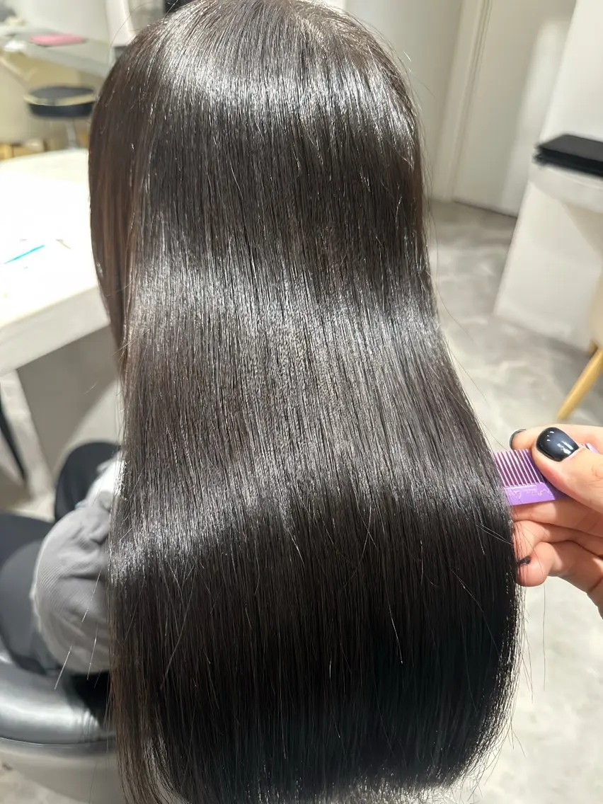ロング 髪質改善 トリートメント 上野 秀のヘアスタイル