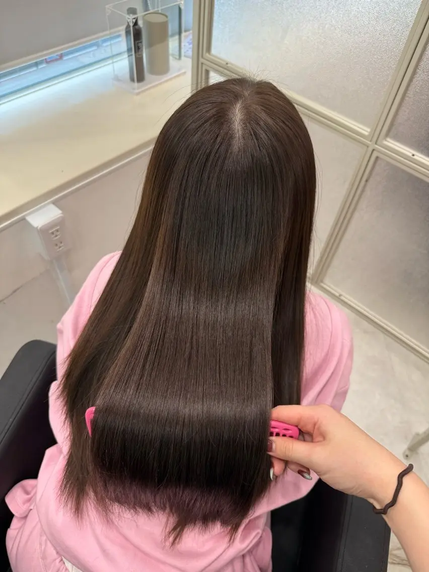 ロング カット ヘアカラー トリートメント ヘアセット MAHO/透明感カラ ー/髪質改善🍒のヘアスタイル