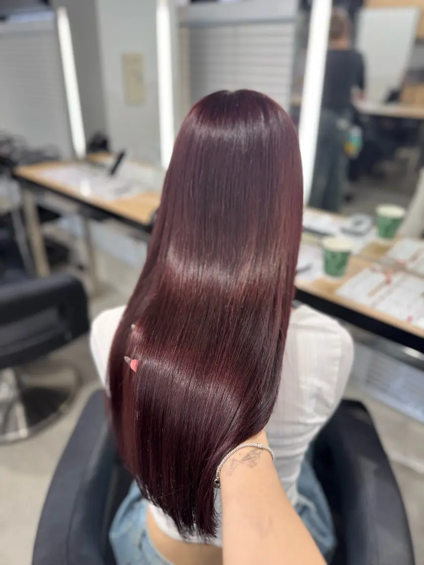 ロング カラー ヘアアレンジ ヘアカラー トリートメント ヘッドスパ ヘアセット 🤍淡色ピンク&ラベ ンダーYUKI🤍のヘアスタイル