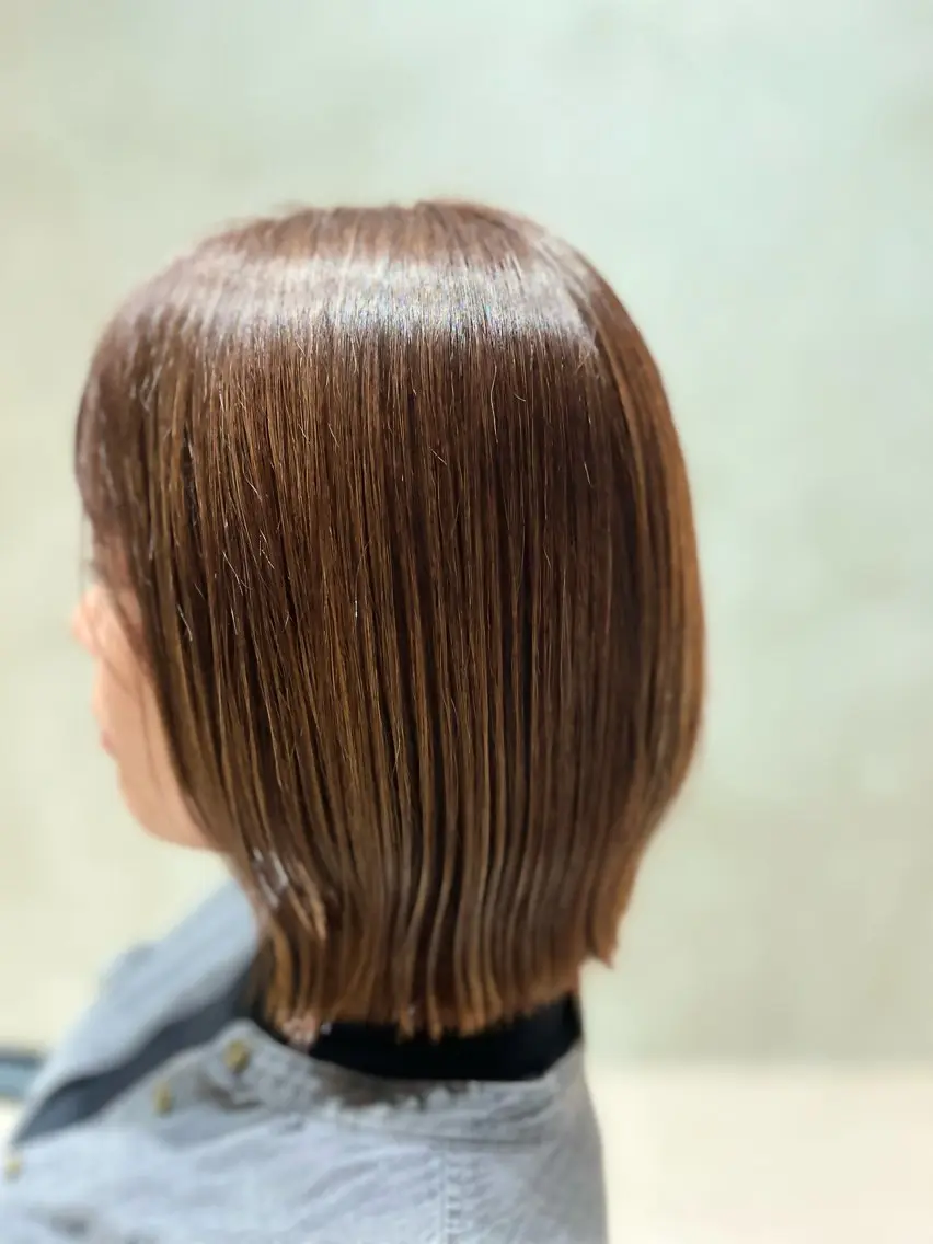 ミディアム 海老名パーマモデル くによしのヘアスタイル
