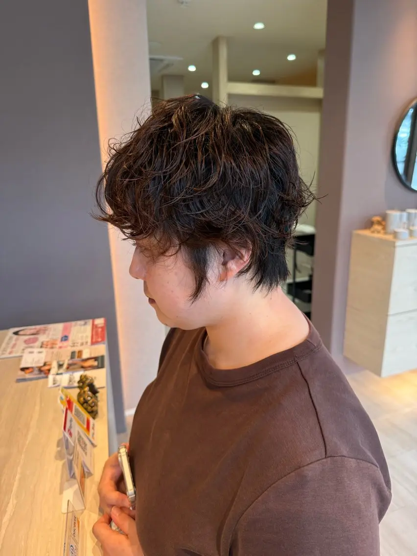 レディースショートカット+パーマの写真