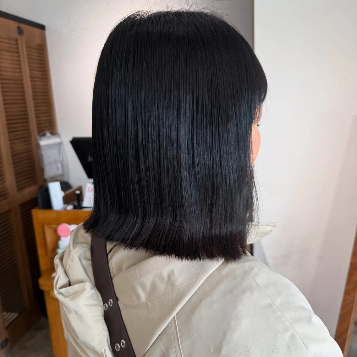 ミディアム カラー ブリーチ 透明感カラー ブリーチなしカラー カットモデル/安城 美容院/大庭夏音のヘアスタイル
