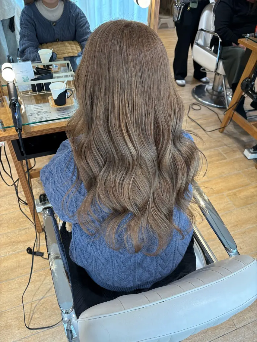 セミロング カラー ヘアアレンジ ヘアカラー トリートメント ハイトーンピンク🍑 ブリーチ🍑RINAのヘアスタイル