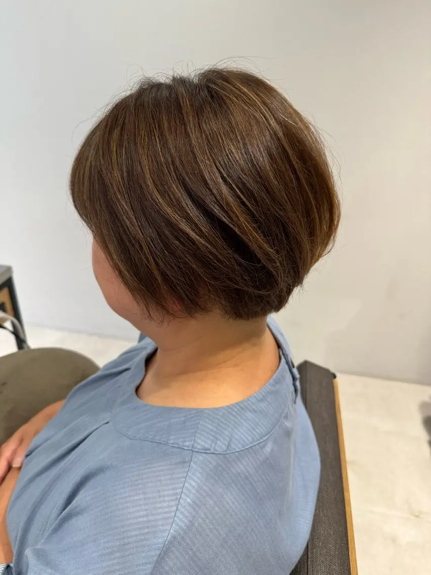 ショート カラー ショートボブ ハイライトカラー ボブ ハイライト レイヤーカット カット miyu .のヘアスタイル