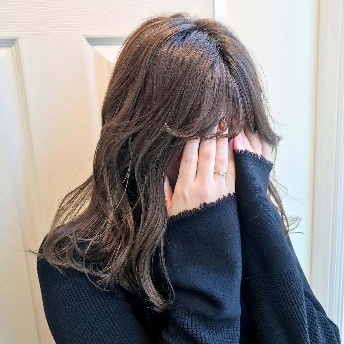 セミロング カラー ベージュカラー イルミナカラー ショート特化 /天神大名/ハルナのヘアスタイル