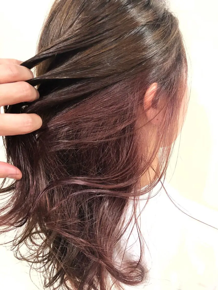 ⭐️《ブリーチなし》インナーカラー+フルカラー+カット ¥9500の写真