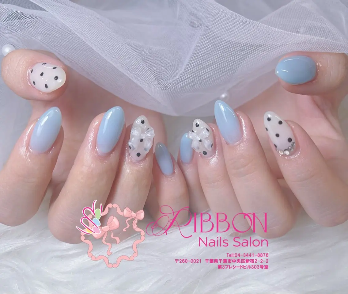 ネイル フットネイル フレンチネイル ジェルネイル マグネットネイル 持ち込み ハンドネイル Ribbonnail salonのネイルデザイン