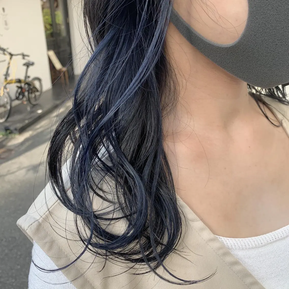 ミディアム カラー ネイビーカラー カット ヘアカラー トリートメント スダユーヤ 💫推しカラーウルフのヘアスタイル