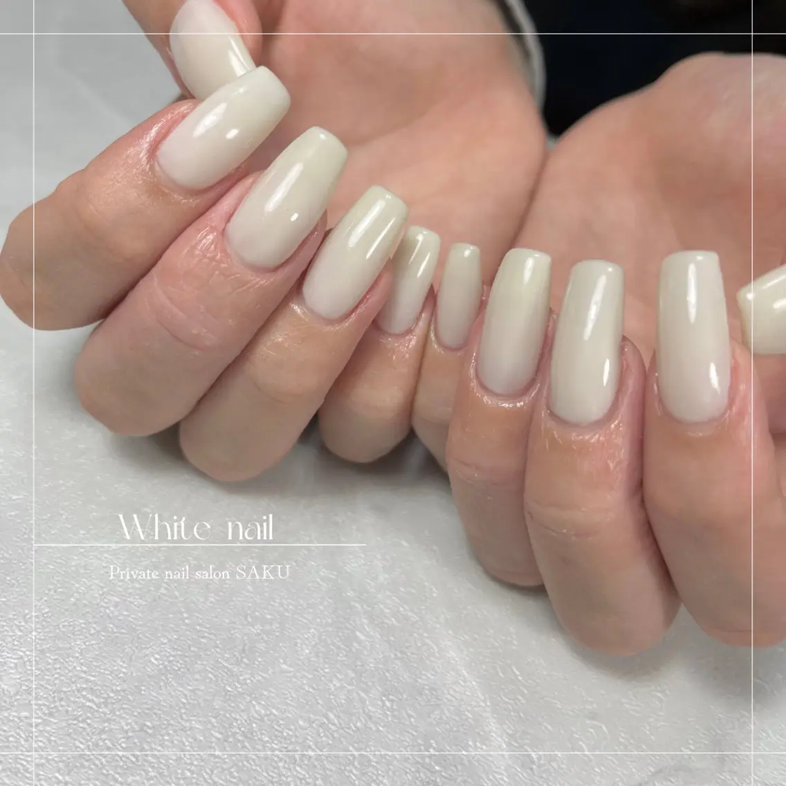 ネイル ニュアンスネイル シンプルネイル SAKU nail 作島茜のネイルデザイン