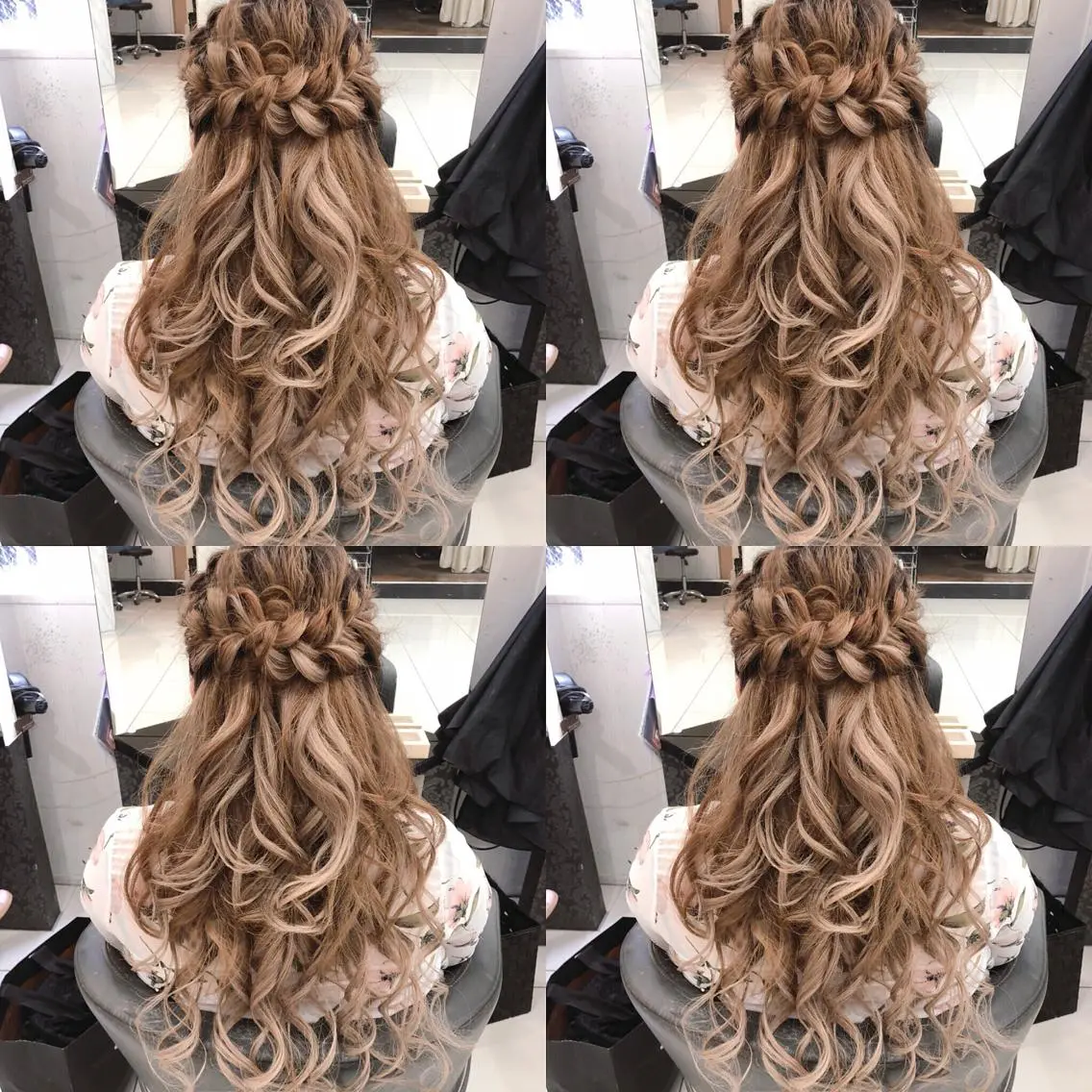 ロング ヘアアレンジ ハーフアップ ヘアセット 🌷MAYU 🌷のヘアスタイル