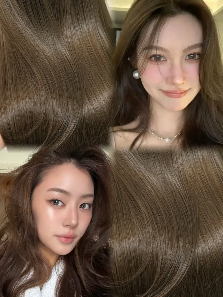 ロング カラー パーマ ベージュカラー ブリーチ 透明感カラー ダブルカラー グレージュ カット ヘアカラー TOMO/ブリーチ 無しオリーブのヘアスタイル