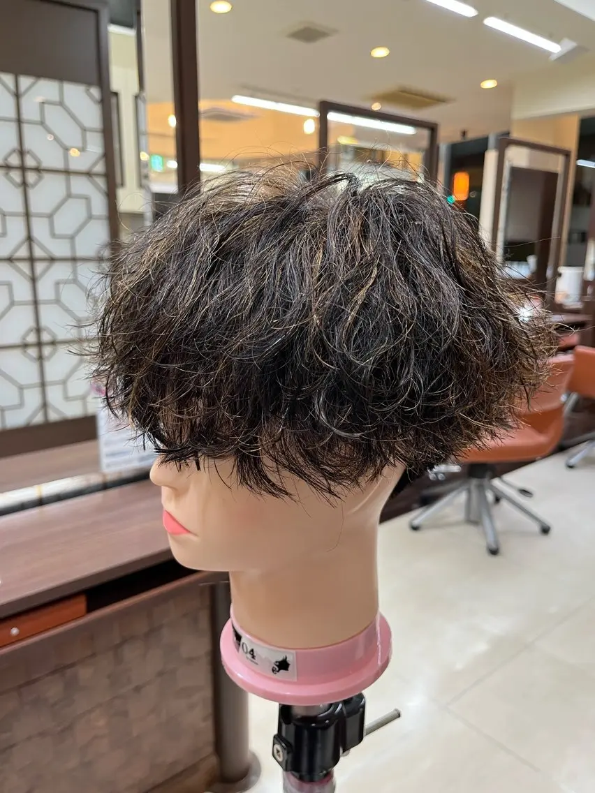 ショート パーマ メンズ マッシュ メンズパーマ 刈り上げ 波巻きパーマ スパイラルパーマ 🧊メンズ特化🧊 高木航希のヘアスタイル