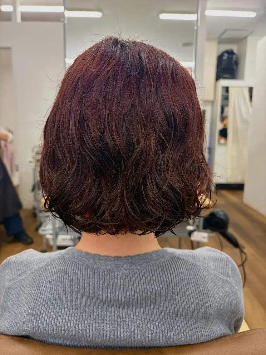 ショート カラー ピンクカラー レッドカラー momoka-YUC CA-モデル様募集中のヘアスタイル