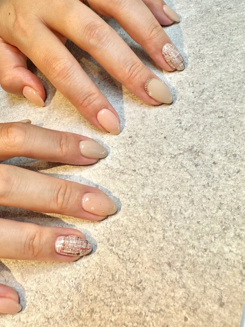 ネイル ツイードネイル ハンドネイル Baden Nail バ-デン ネイルのネイルデザイン