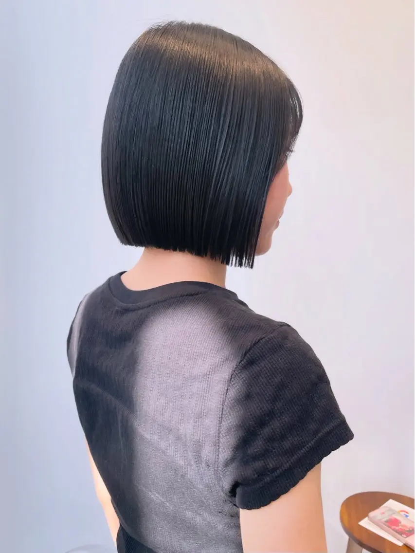 ショート 切りっぱなしボブ ボブ カット 石川玲菜/ ボブ/銀座のヘアスタイル