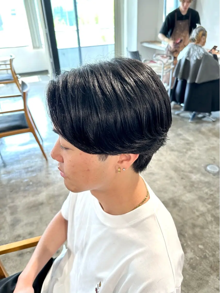 メンズ センターパート カルマパーマ メンズパーマ カット パーマ トリートメント 骨格補正施術/メンズ 専門美容師/YUYAのヘアスタイル