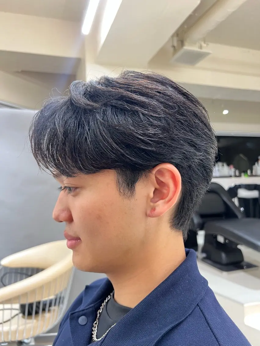 メンズ 縮毛矯正 トリートメント 重松 丈博のヘアスタイル