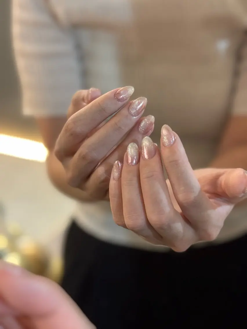 ネイル フレンチネイル マグネットネイル ニュアンスネイル シンプルネイル 春ネイル ハンドネイル LINEA.nail STUDIOのネイルデザイン