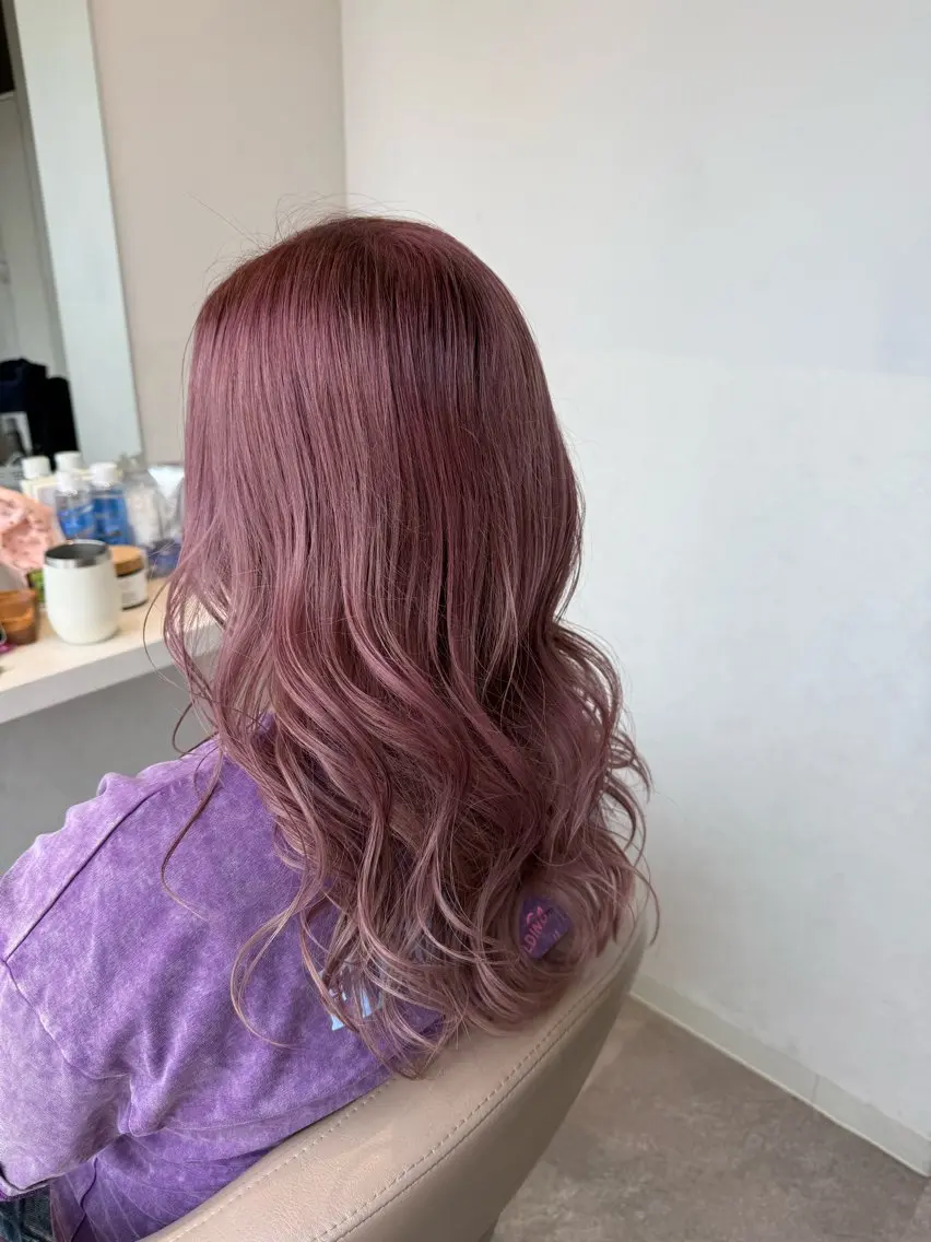 ミディアム カラー ピンクカラー 🍇おぐら めぐみ🍇のヘアスタイル