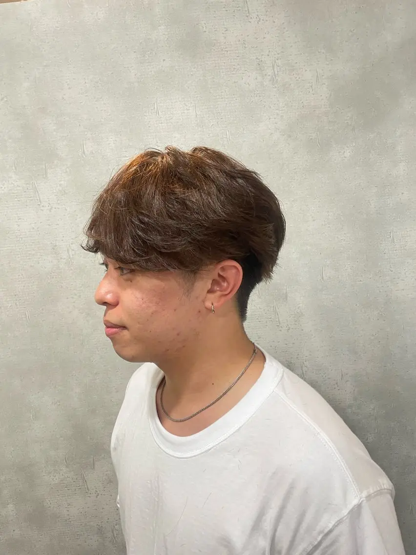 ショート カラー メンズ カット ヘアセット 心斎橋/メンズ /ルレイル/地形真希のヘアスタイル
