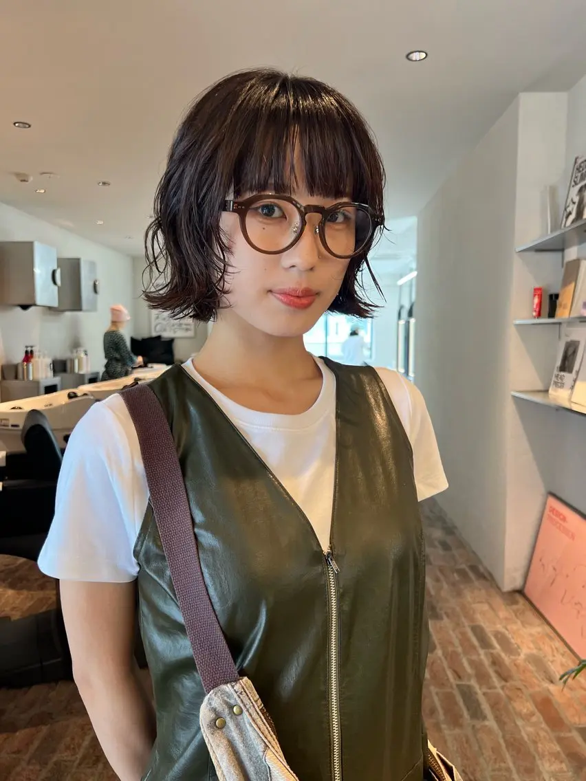 ショート パーマ ボブ ショートカット 塚本航のヘアスタイル