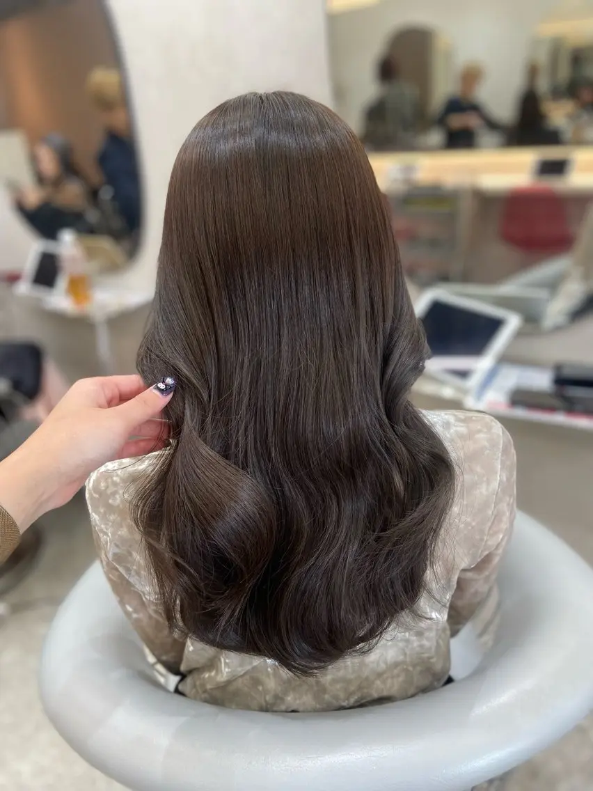 セミロング カラー カット ヘアカラー トリートメント 新宿/韓国ヘア 中明度カラー/かやのヘアスタイル