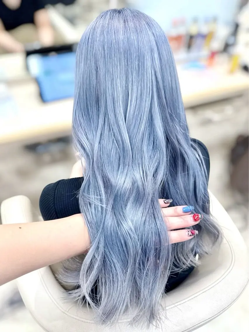 【ブリーチ1回】激カワ!!最上級ブリーチカラー🍒トリートメント!!🐚🧜🏽‍♀️💙の写真