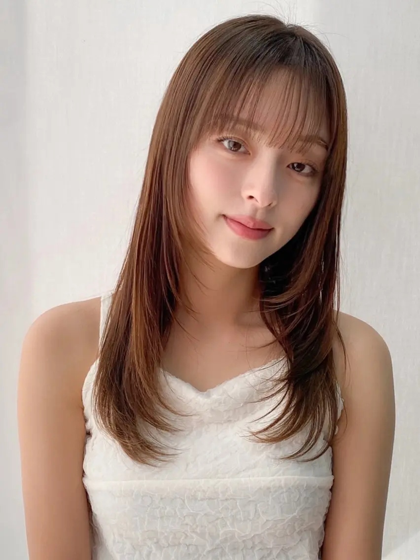 セミロング カラー レイヤーカット カット ヘアカラー トリートメント レイヤー×髪質改善✨ 渋谷/佐藤侑哉のヘアスタイル