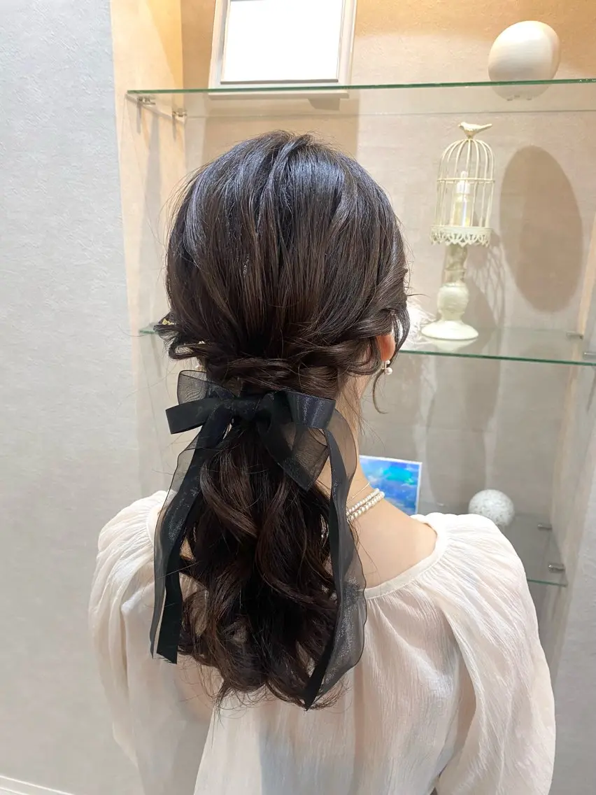 ローポニーアレンジの写真