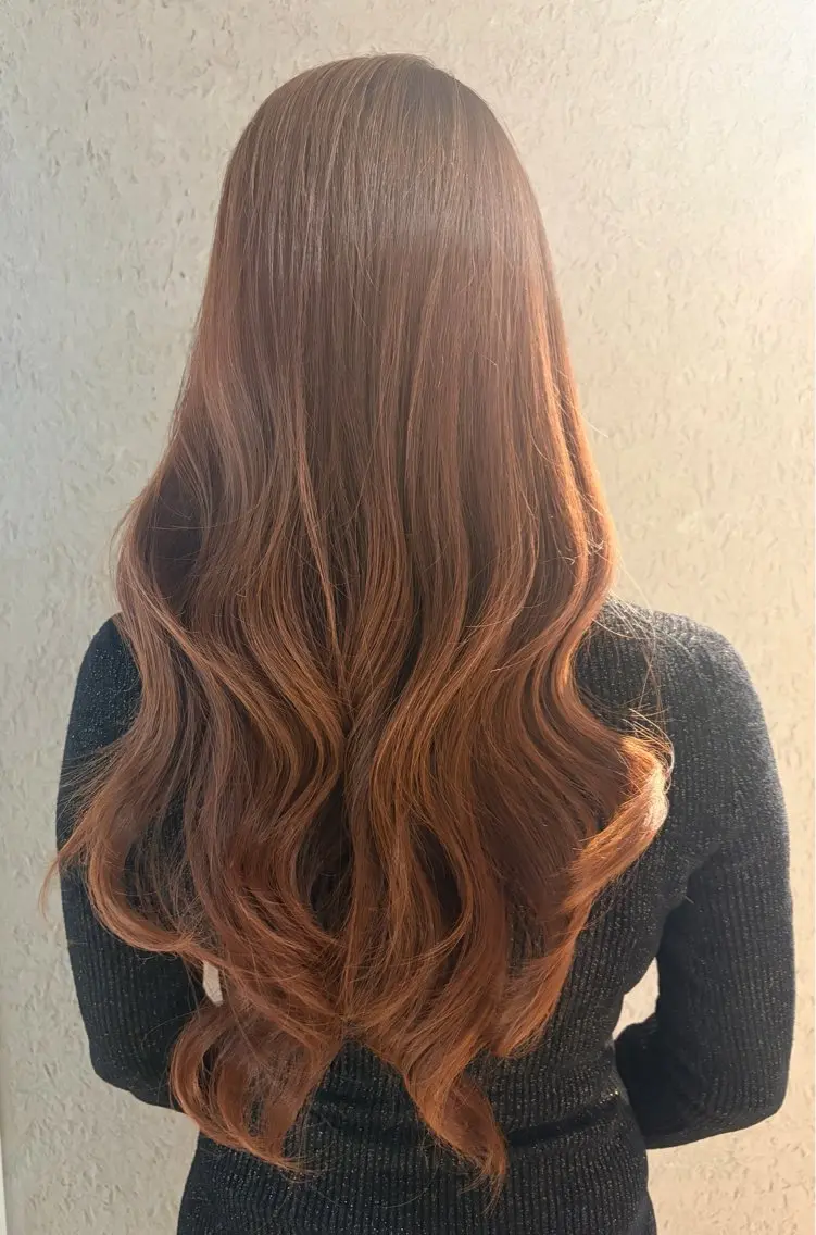 ロング ヘアカラー トリートメント ヘッドスパ ヘアセット Heart box 仲嶺　瑠輝のヘアスタイル