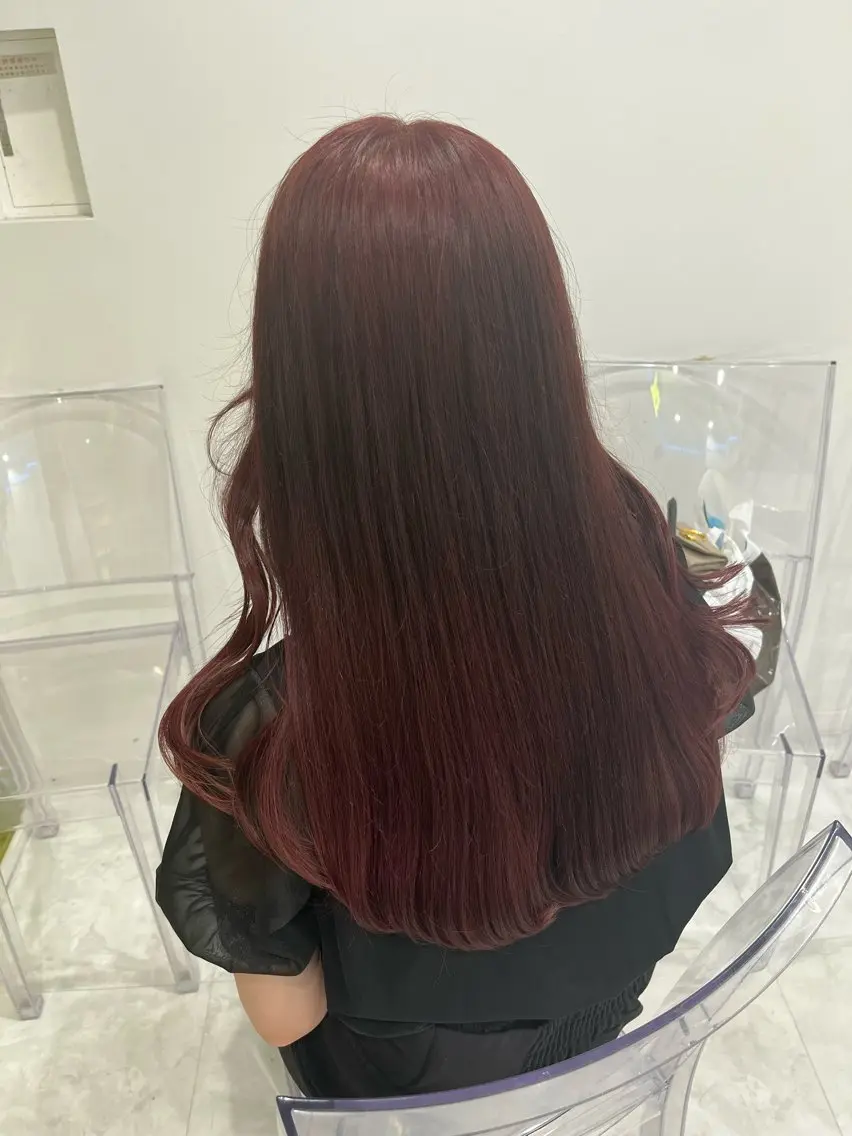 ロング カラー ヘアカラー トリートメント ガーリー♡女の子っぽ ヘア♡ピンクカラー♡のヘアスタイル