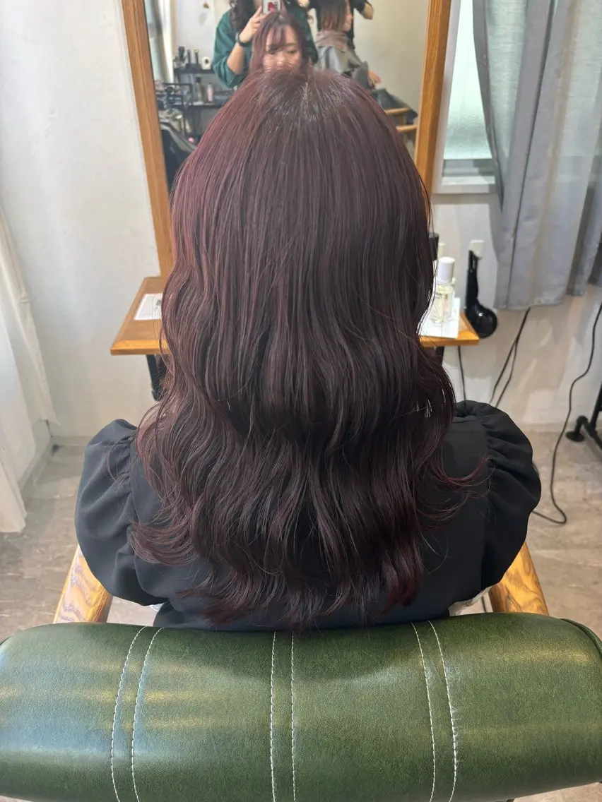 ロング カラー 透明感カラー イルミナカラー ラベンダーカラー 安藤 ひなたのヘアスタイル