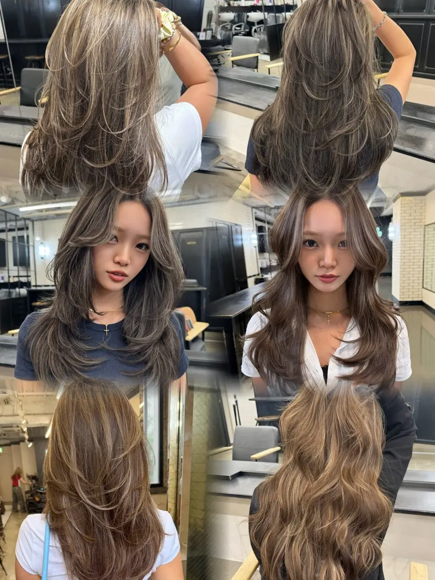 ロング カラー ハイライトカラー 外国人風カラー ハイライト レイヤーカット ヘアカラー 🇺🇸海外レイヤー /カラーGOのヘアスタイル