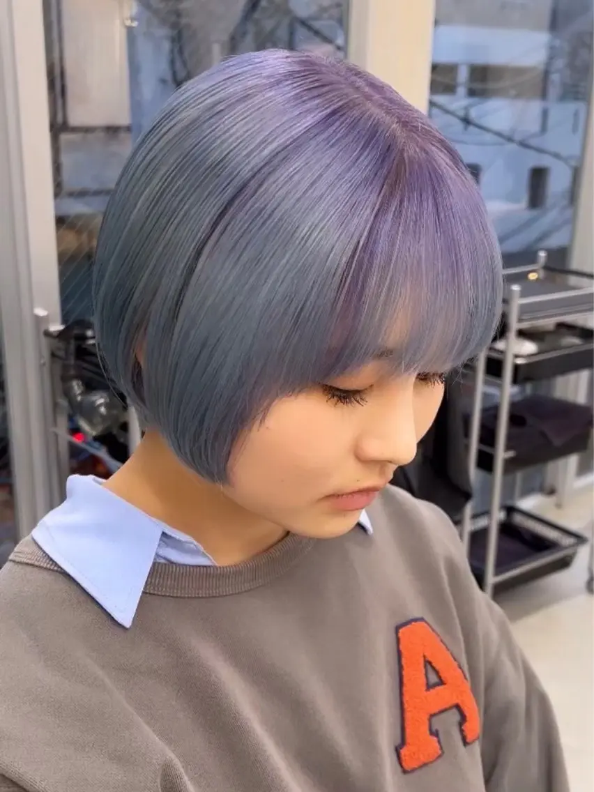 ショート カラー ハイトーン艶カラー/ MIZUKI🌟のヘアスタイル