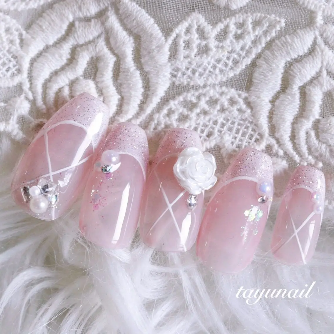 ネイル アートネイル ジェルネイル パラジェル ネイルサロン 【たゆnail】小中のネイルデザイン